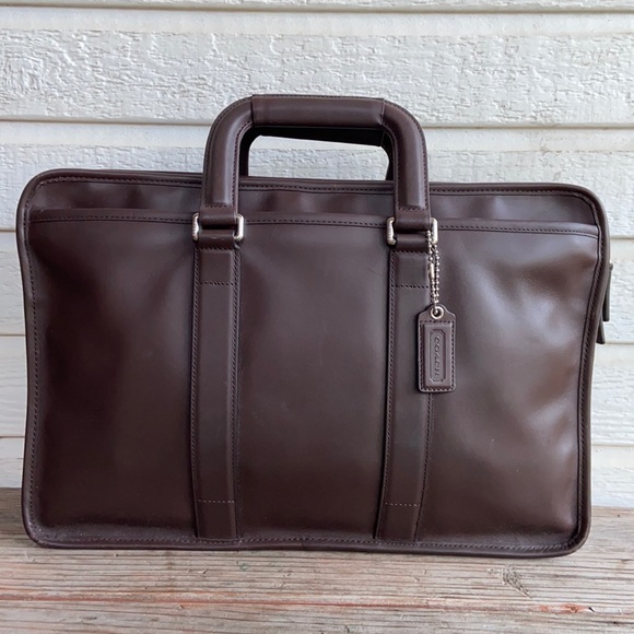 Coach Other - Coach Leather Brown Laptop Travel Work Bag